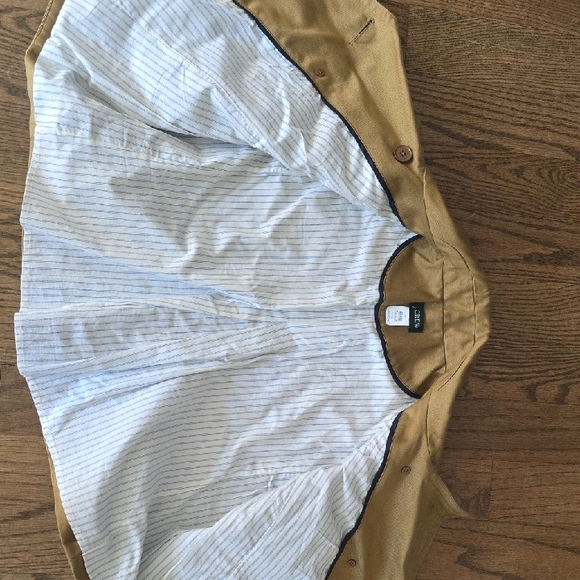 J. Crew Womens Cropped Pea Coat Vintage Unworn 10 Khaki British Millerain Co. - Picture 3 of 5